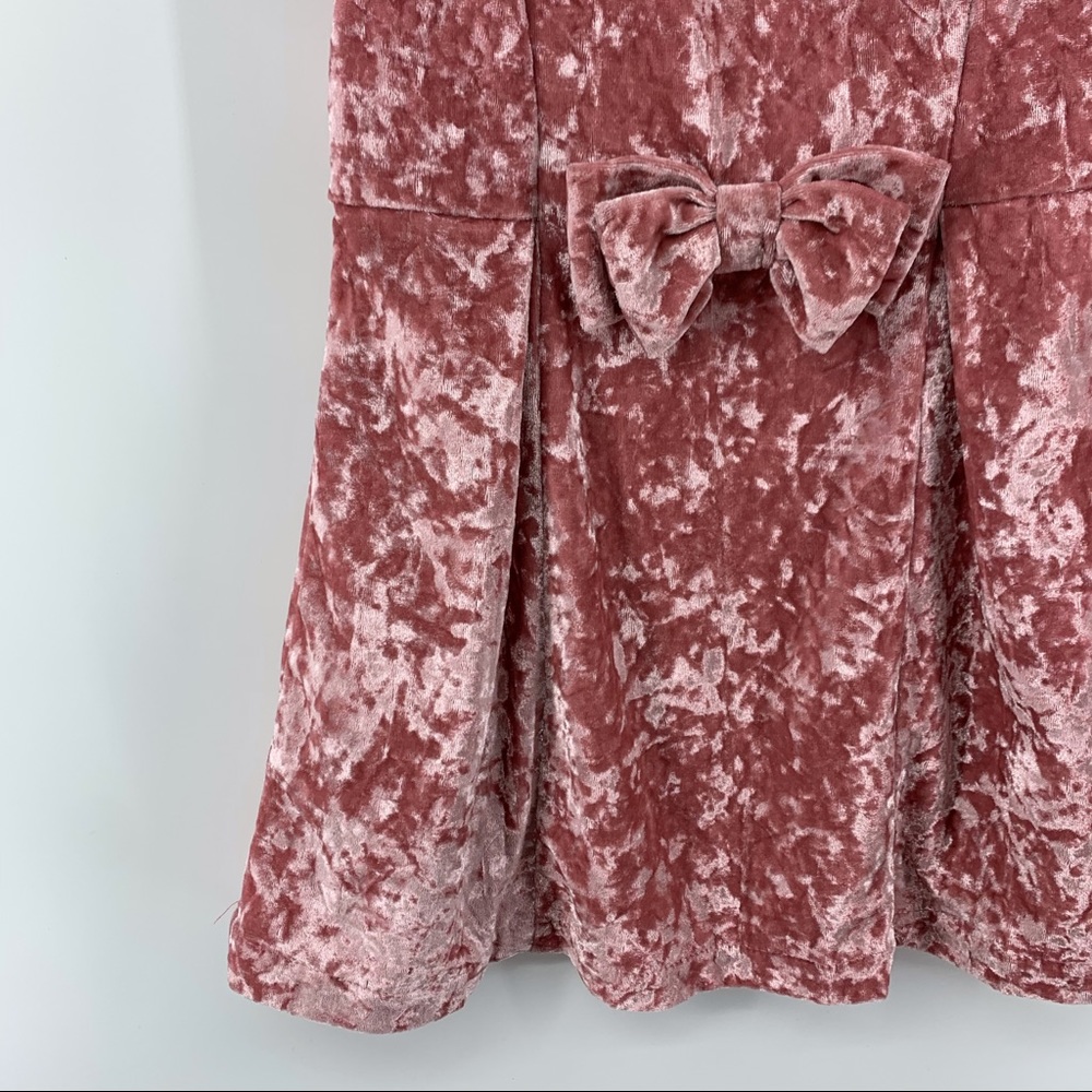 Cat & Jack mauve/pink girls' velvet dress, 4T - Picture 5 of 9